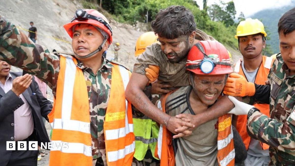 'A rare moment of joy': Nepal tunnel rescues bring hope for more flood survivors