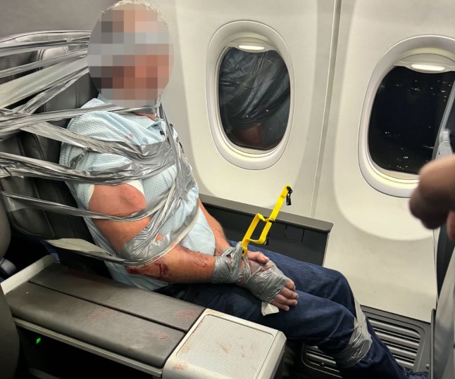 American Airlines passenger duct-taped to seat after mid-flight outburst