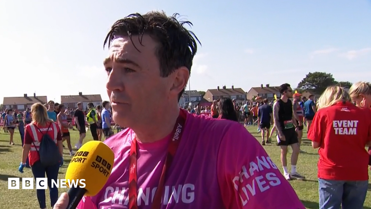 Andy Burnham among Great North Run finishers