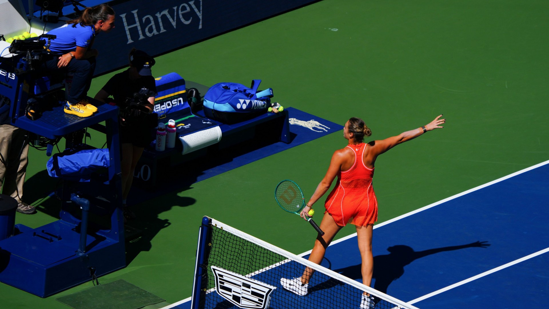 Aryna Sabalenka forced to STOP playing during US Open clash after complaining to umpire about fan smoking weed in stands