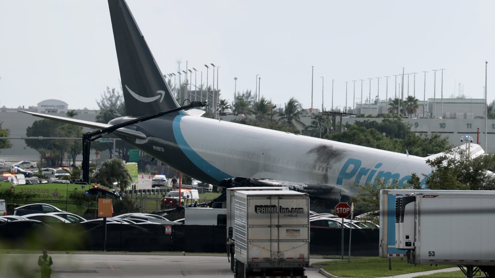 At least five dead after Amazon cargo plane crashes in US
