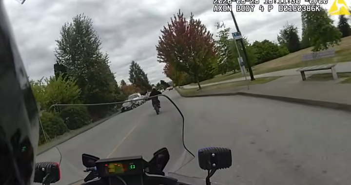 B.C. police release video highlighting dangers of illegally riding e-motorcycles