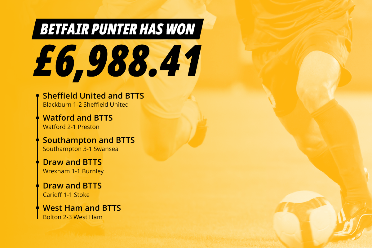 Betfair pay out £100,000 on EFL and Champions League in huge night for punters