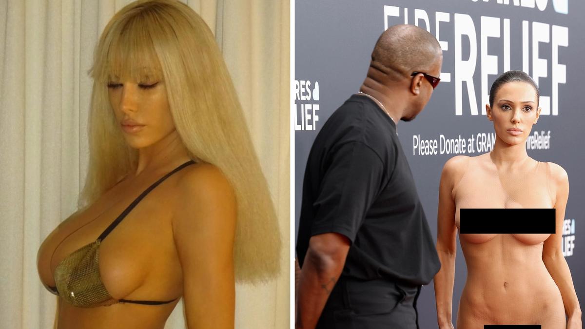 Bianca Censori: Melbourne architect and wife of Kanye West poses in gold bikini, reminiscent of Kim Kardashian