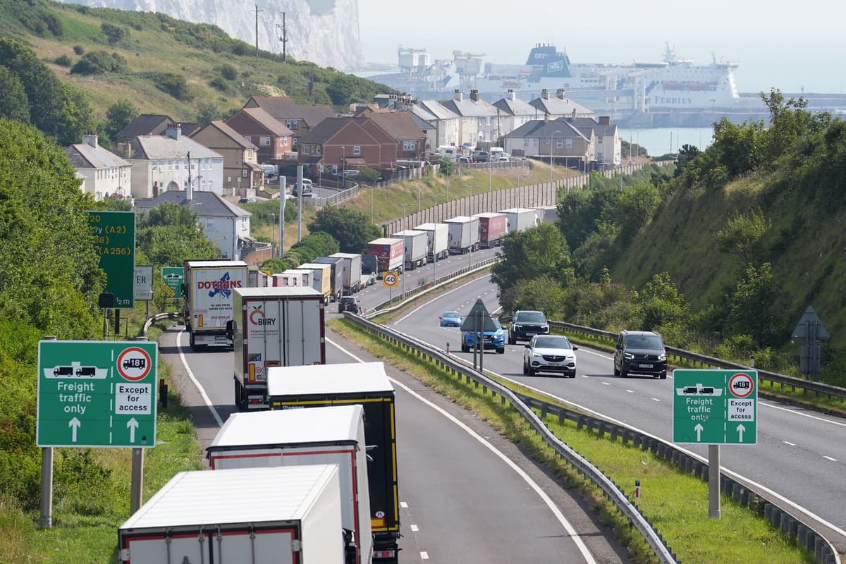 Black-clad masked ‘stop the boats’ protesters block roads in Dover