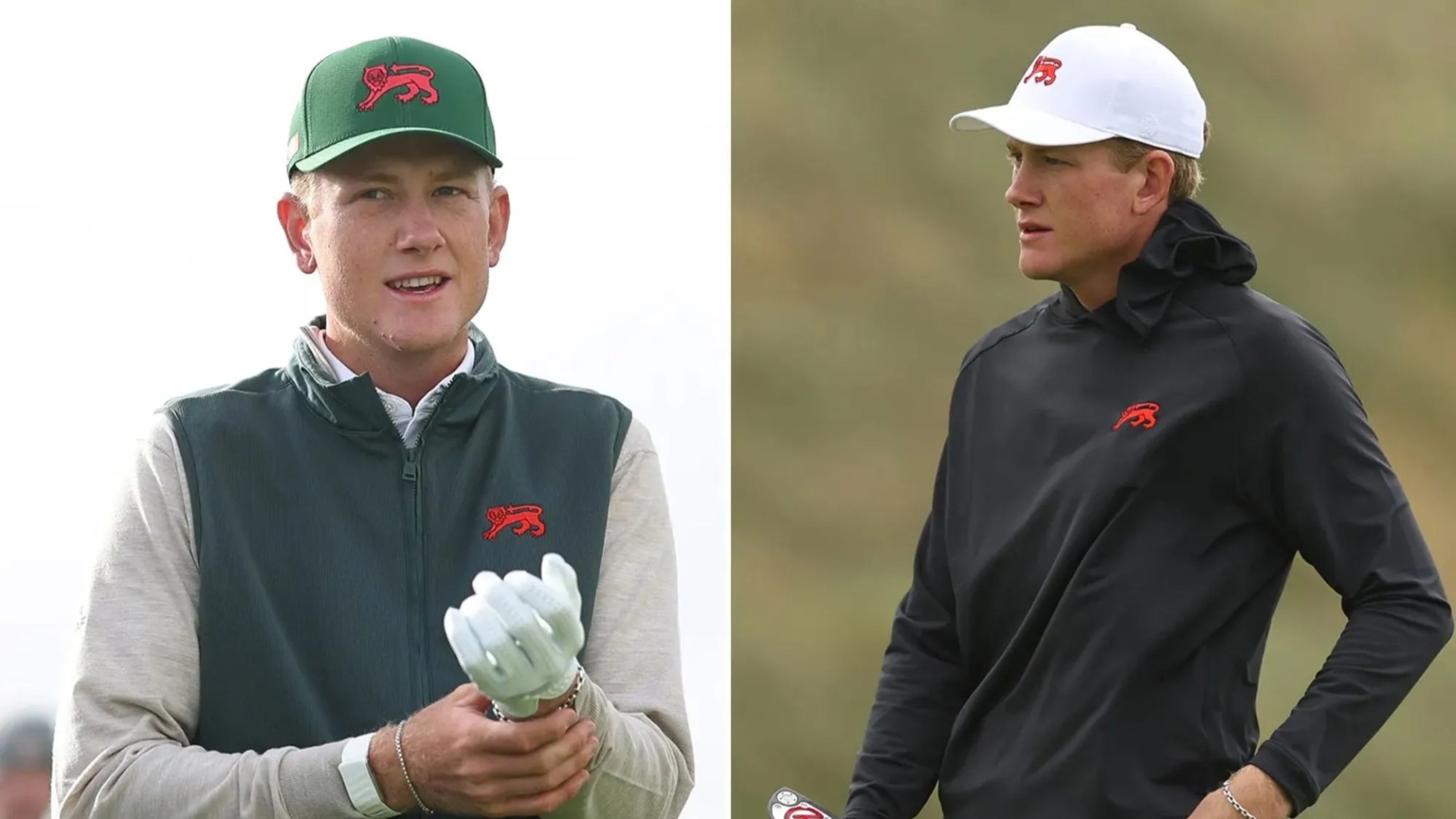 British golf legend’s son, 22, follows in his famous dad’s footsteps as he competes in Walker Cup