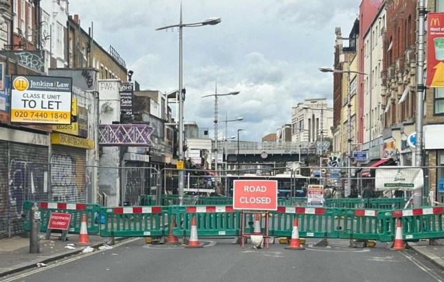 Busy south London road closed over emergency works on ‘dangerous’ former cinema