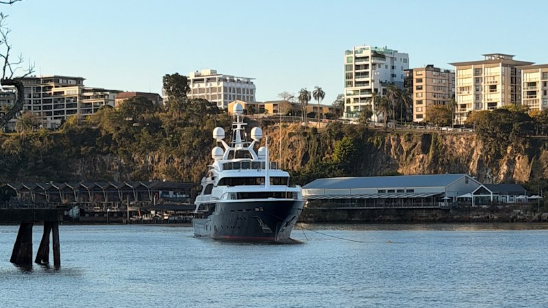 Clive Palmer’s $40 million superyacht arrives on Brisbane River