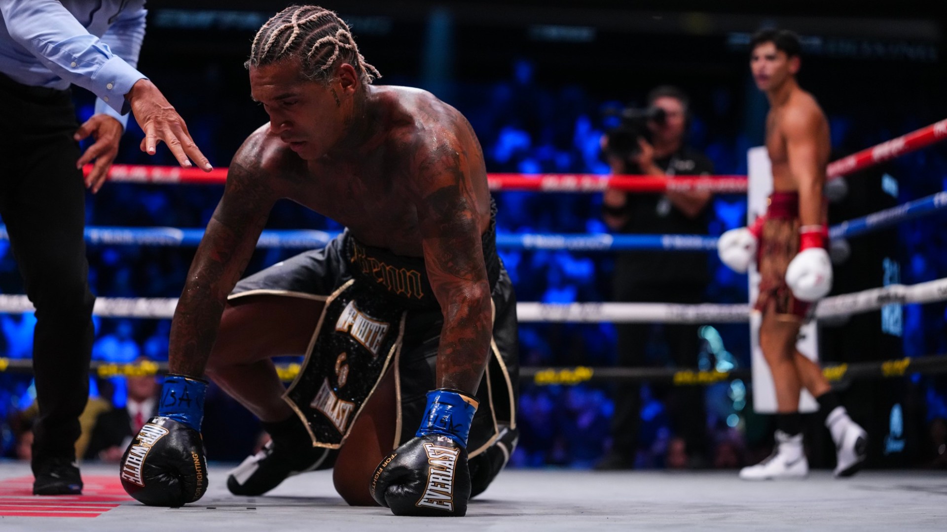 Conor Benn taken to hospital after brutal second round KO loss to Ryan Garcia as Brit’s world title dreams are shattered