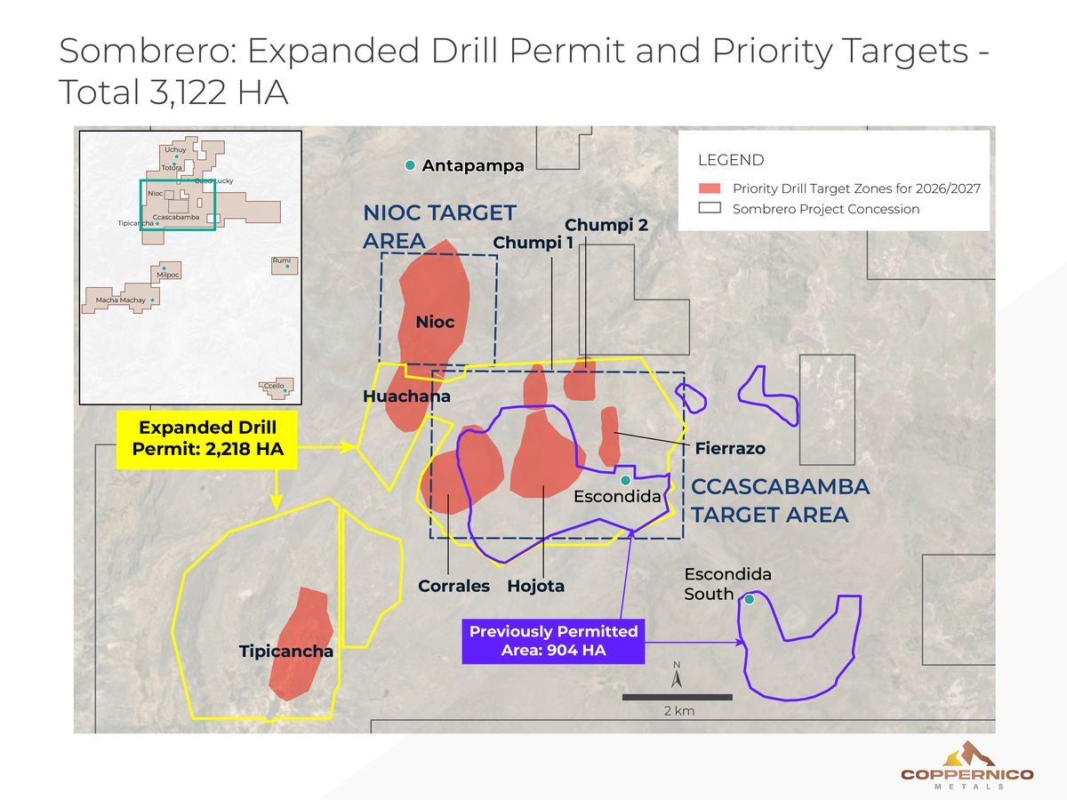 Coppernico Signs Drill Contract for Phase 2 Drill Program at Sombrero