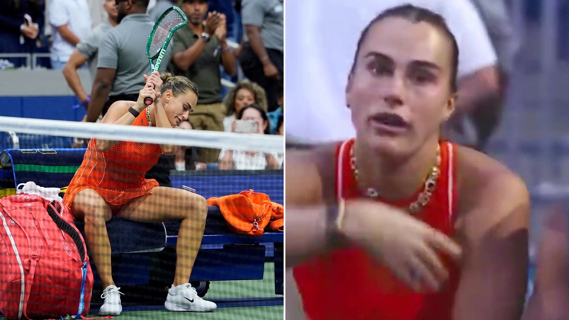 Devastated Aryna Sabalenka tells cameraman to ‘f*** off’ and smashes racquet after US Open final loss to Elena Rybakina