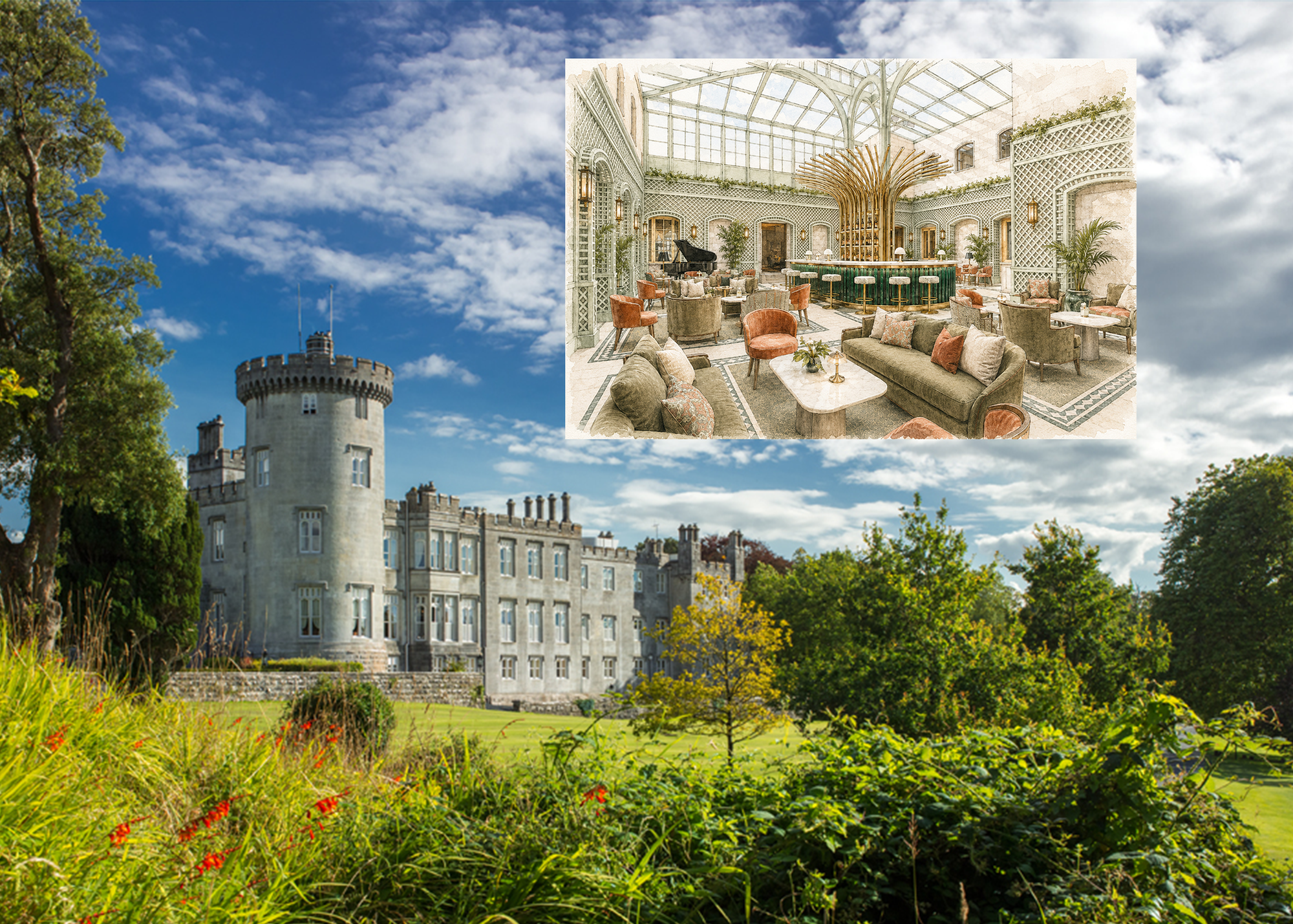 €55m Dromoland Castle redevelopment to include new rooms, glass atrium and lakeside saunas