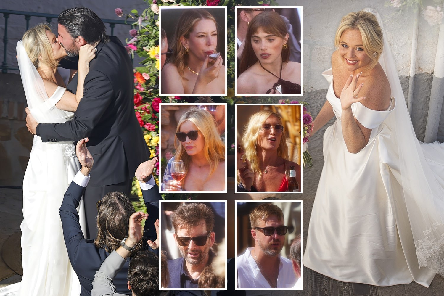 Emily Atack’s star-studded Spanish wedding sees Rivals co-stars, Katherine Ryan and Iain Stirling attend nuptials