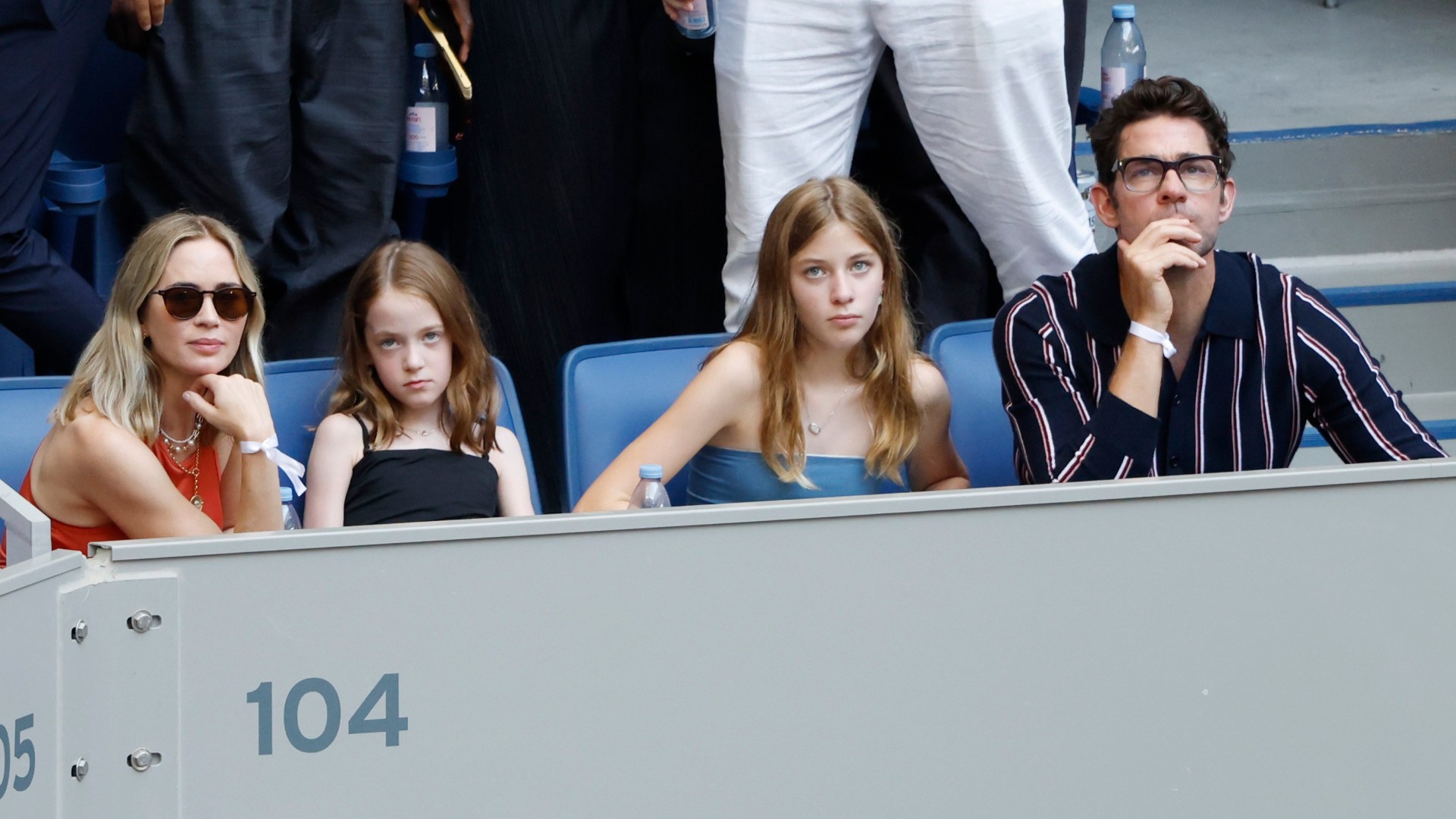 Emily Blunt & John Krasinski take rarely seen daughters Violet, 10, & Hazel, 12 to US Open – & they look JUST like them