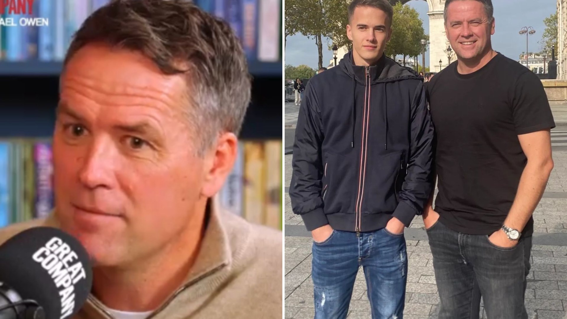 Emotional Michael Owen reveals son’s eye condition has left him so blind he has to ‘cut his food for him’