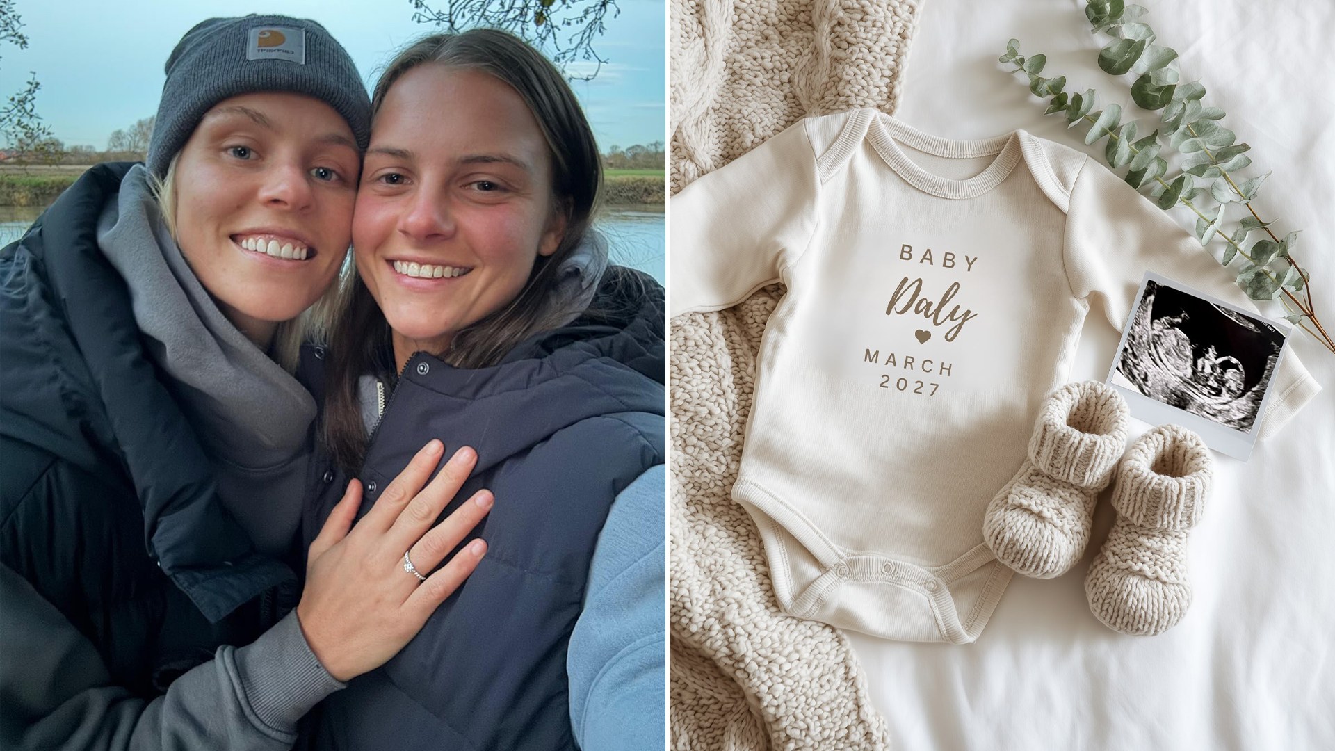 England icon Rachel Daly and footie ace partner Sarah Mayling reveal they’re having baby as Alex Scott leads well wishes