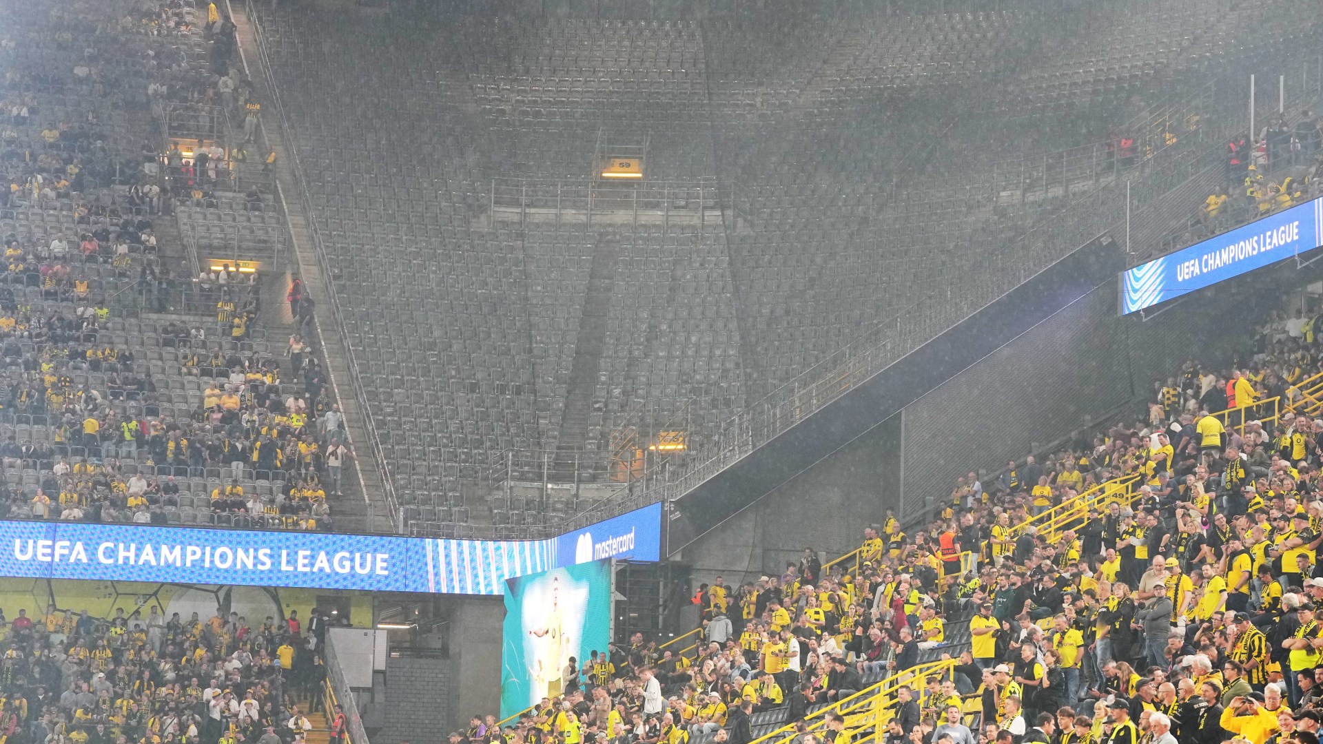 Entire stand of 81,000-seat stadium left virtually empty for Champions League clash after just 39 away fans buy tickets