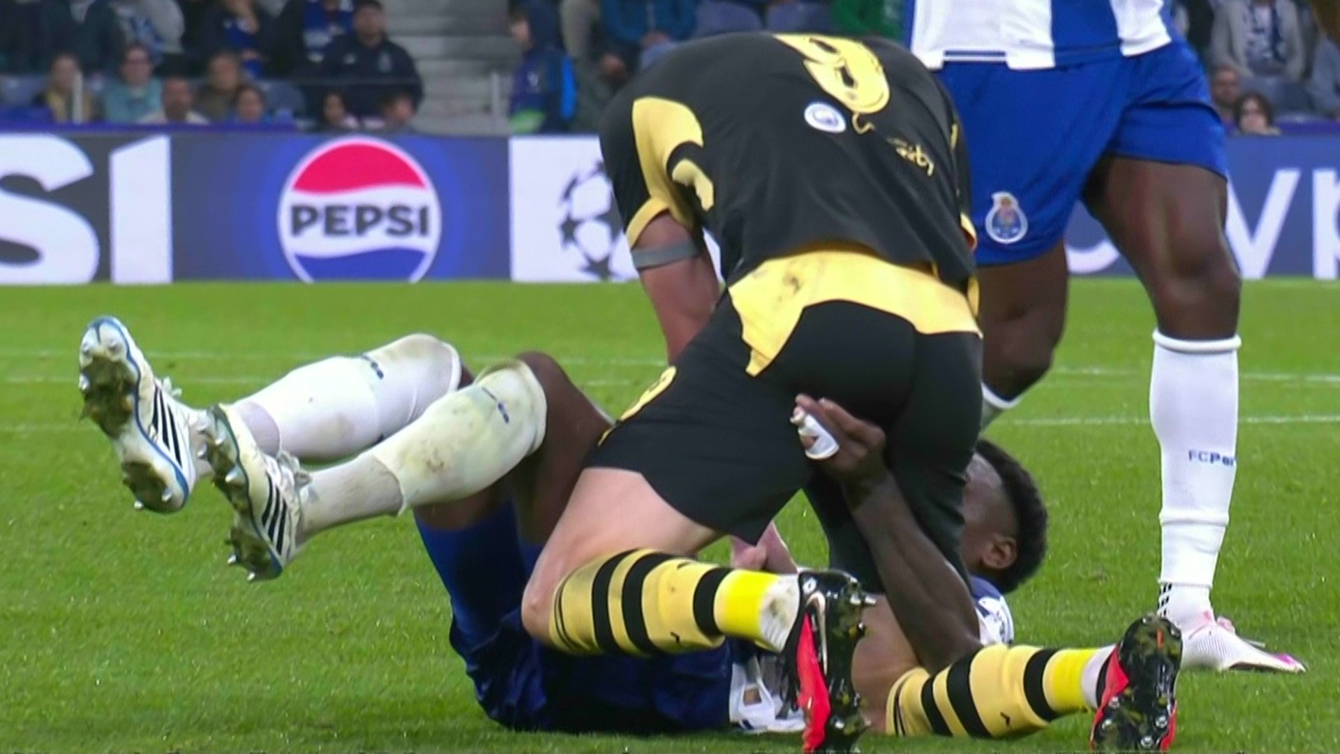 Erling Haaland accuses Porto star of grabbing his BUM in feisty clash during Champions League match