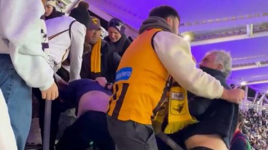 Fremantle fans involved in wild Optus Stadium brawl to cap off horror Dockers night