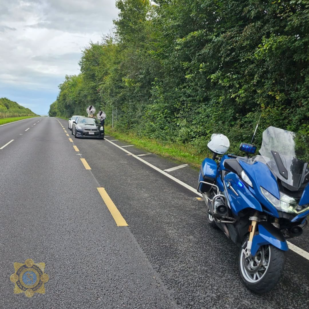 Galway gardai arrest two motorists speeding at 195kmh on dual carriageway and overtaking on bends