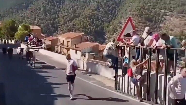 Horrifying moment woman, 64, is gored to death by bull at Spanish festival after being hurled like rag doll by beast
