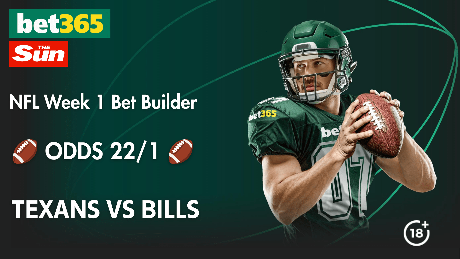 Houston Texans vs Buffalo Bills 22/1 bet builder with bet365