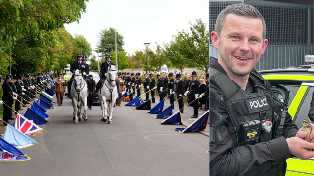 Hundreds of officers and veterans pay tribute to war hero PC killed in A66 crash