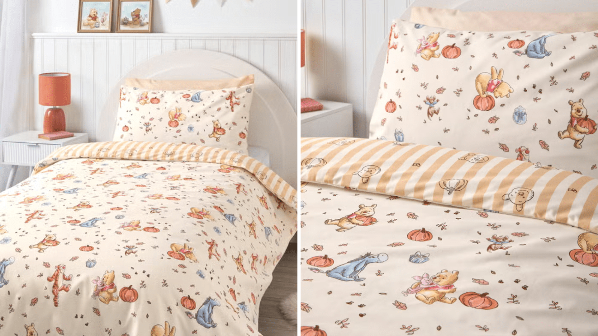I found the cutest Winnie the Pooh Halloween bedding – it’s under £20 and perfect for autumn