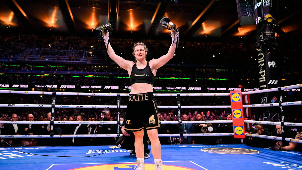 Katie Taylor lays gloves in Croke Park ring as dominant win crowns emotional farewell night