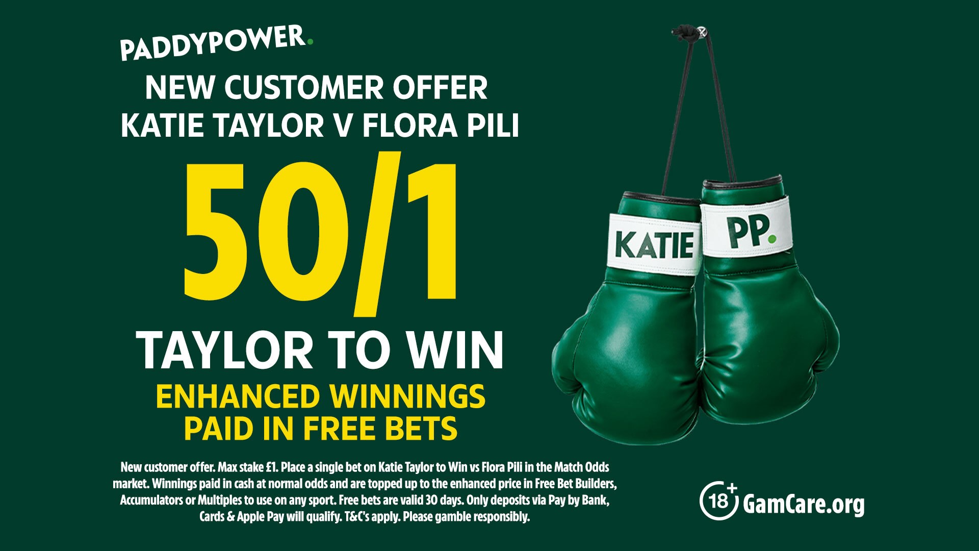 Katie Taylor vs Flora Pili: Get 50/1 for Taylor to win with Paddy Power
