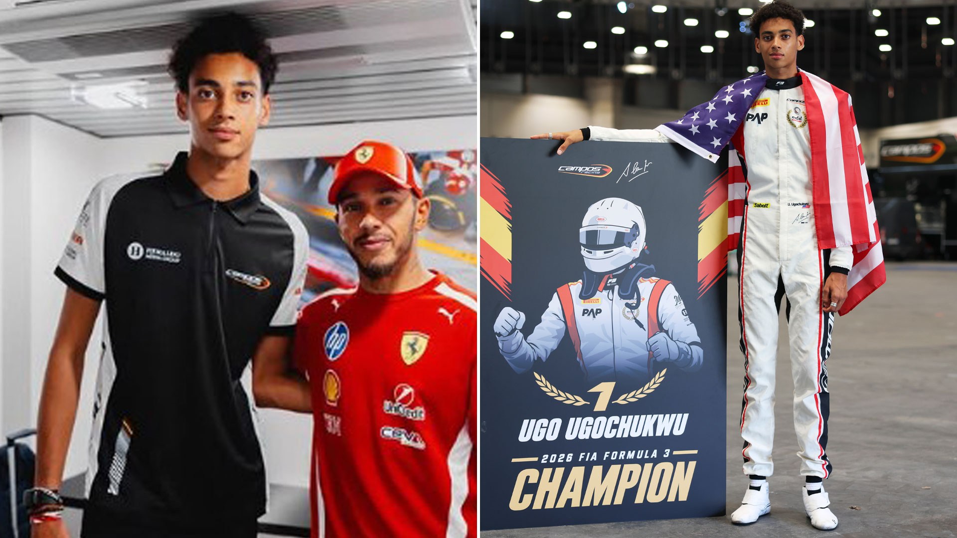 Lewis Hamilton congratulates 6ft4in driver world champion, 19, hoping to become F1’s tallest star