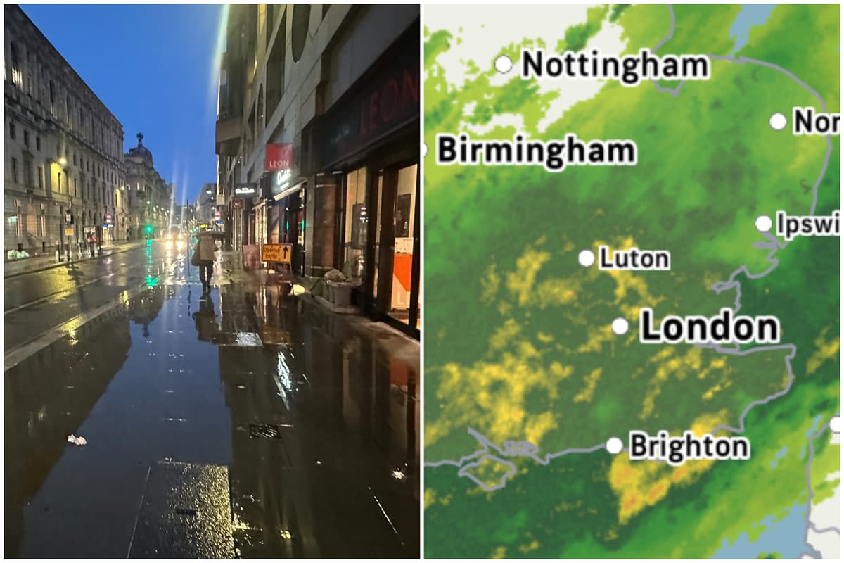 London weather: Rain soaks capital as forecasters issue morning rush-hour warning