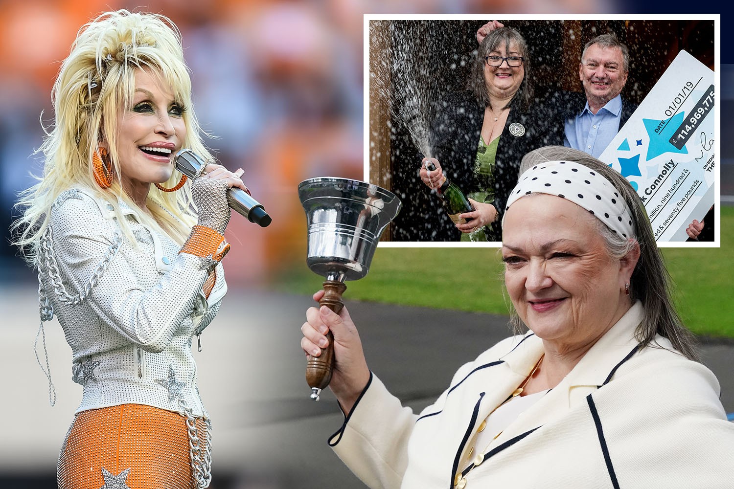 Lottery winner gives away HALF of her staggering £115m winnings after being inspired by Dolly Parton