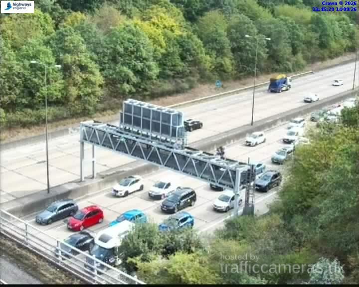 M25 closed over huge car fire as drivers stuck in four-mile queues