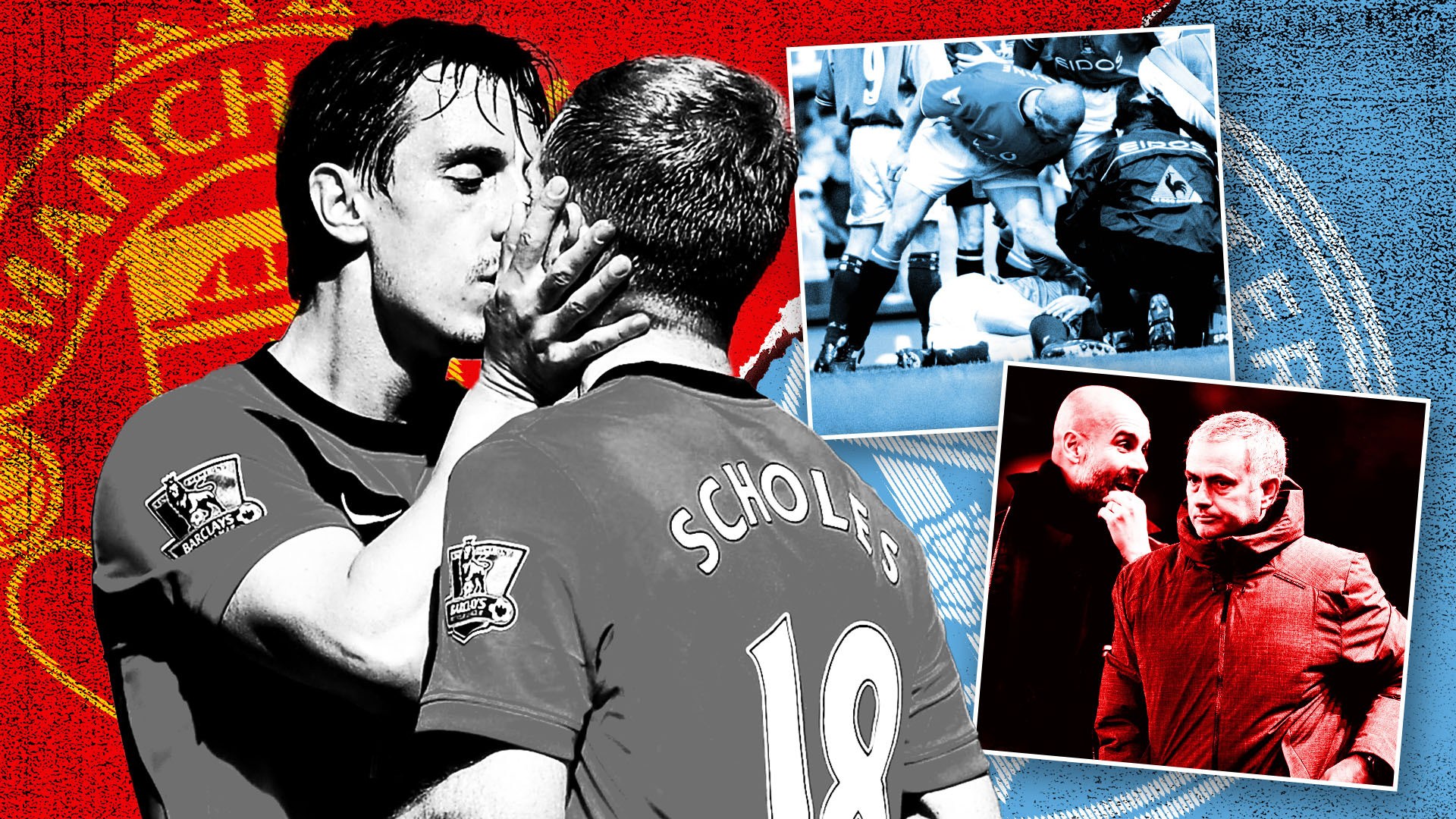 Manchester derby’s WILDEST moments from Keane’s horror Haaland hack & Mourinho-Arteta milk-gate to Neville-Scholes kiss