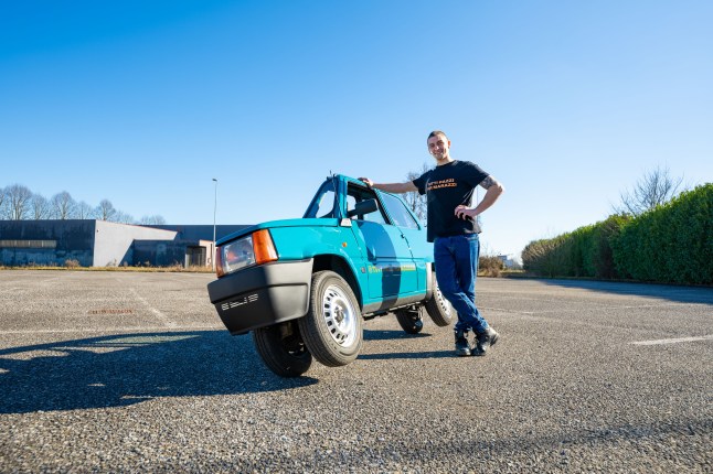 Mechanic turns Fiat Panda into world’s narrowest car – and he can still drive it
