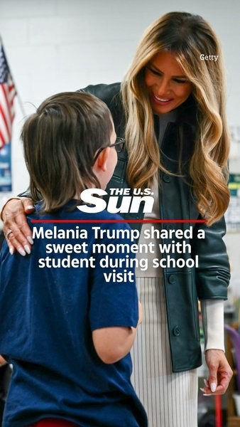 Melania Trump shared a sweet moment with student during school visit