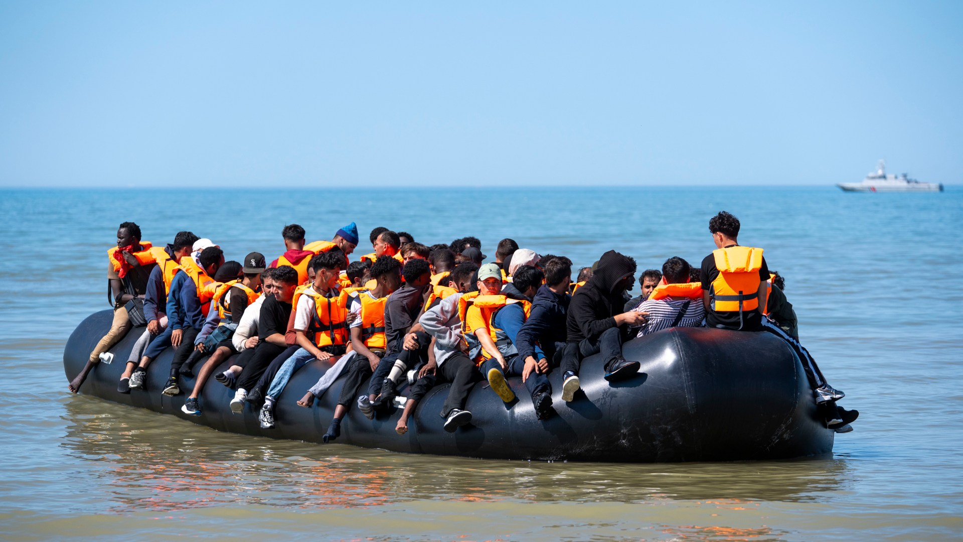 Migrant mega-dinghy carrying 140 people reaches UK from Normandy after ‘longest-ever Channel crossing’