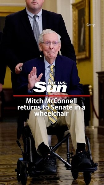 Mitch McConnell returns to Senate in a wheelchair