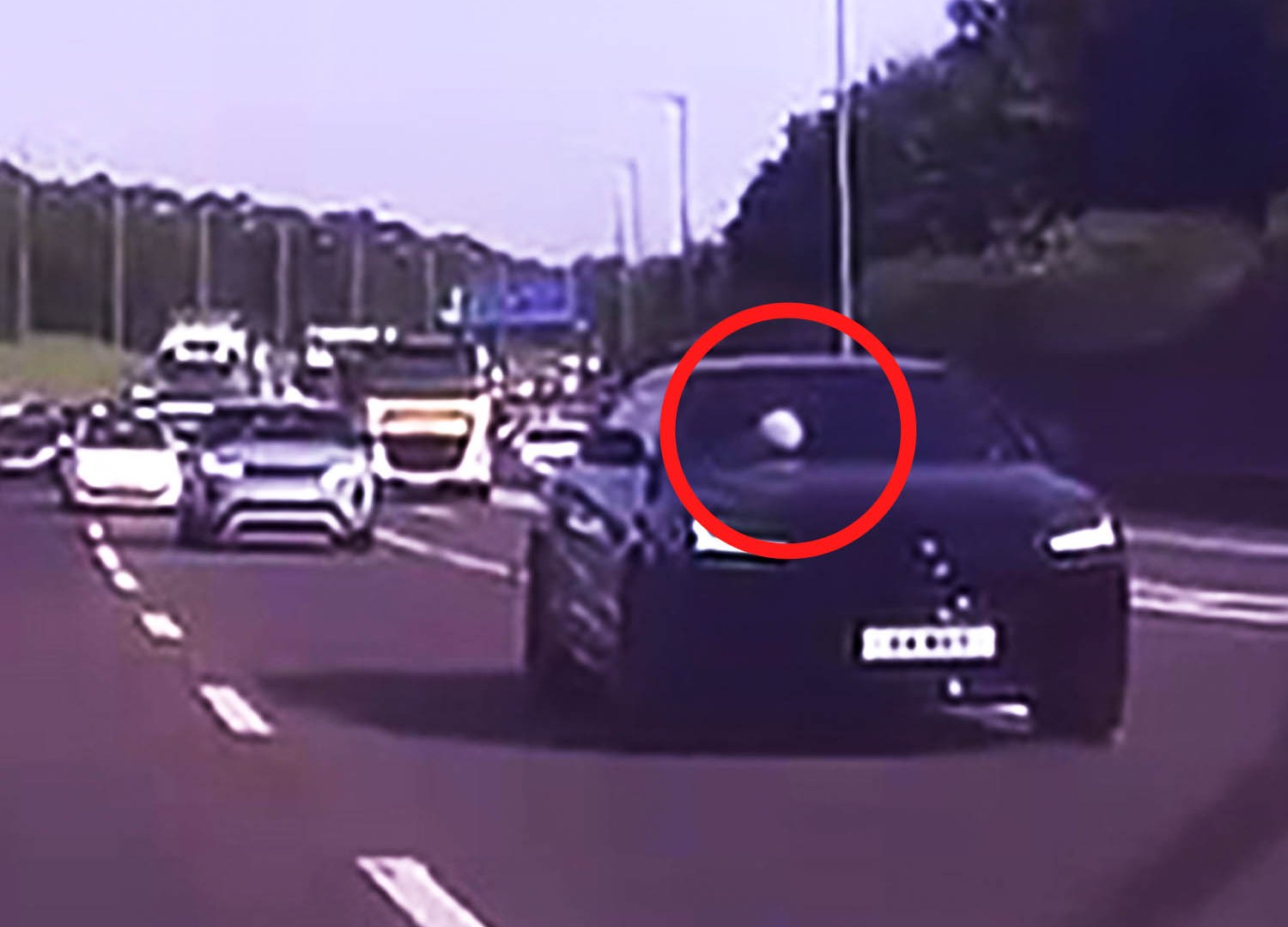 Moment Raheem Sterling is seen inhaling laughing gas while driving £270k Lambo on motorway just minutes before crash