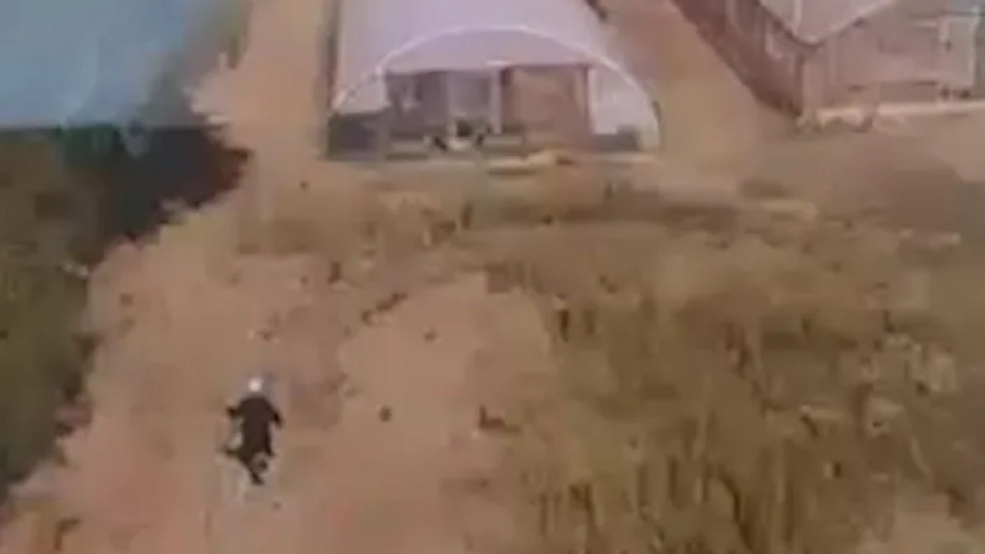 Moment builders chase hapless £1m cannabis farmer across fields with drone after stumbling on hidden drug factory