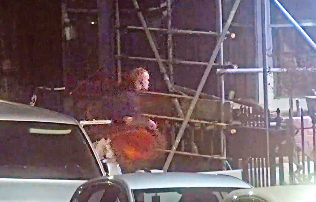 Moment disgruntled worker smashes up boss’ Grade II-listed home & car with TRAFFIC CONE in row over docked wages