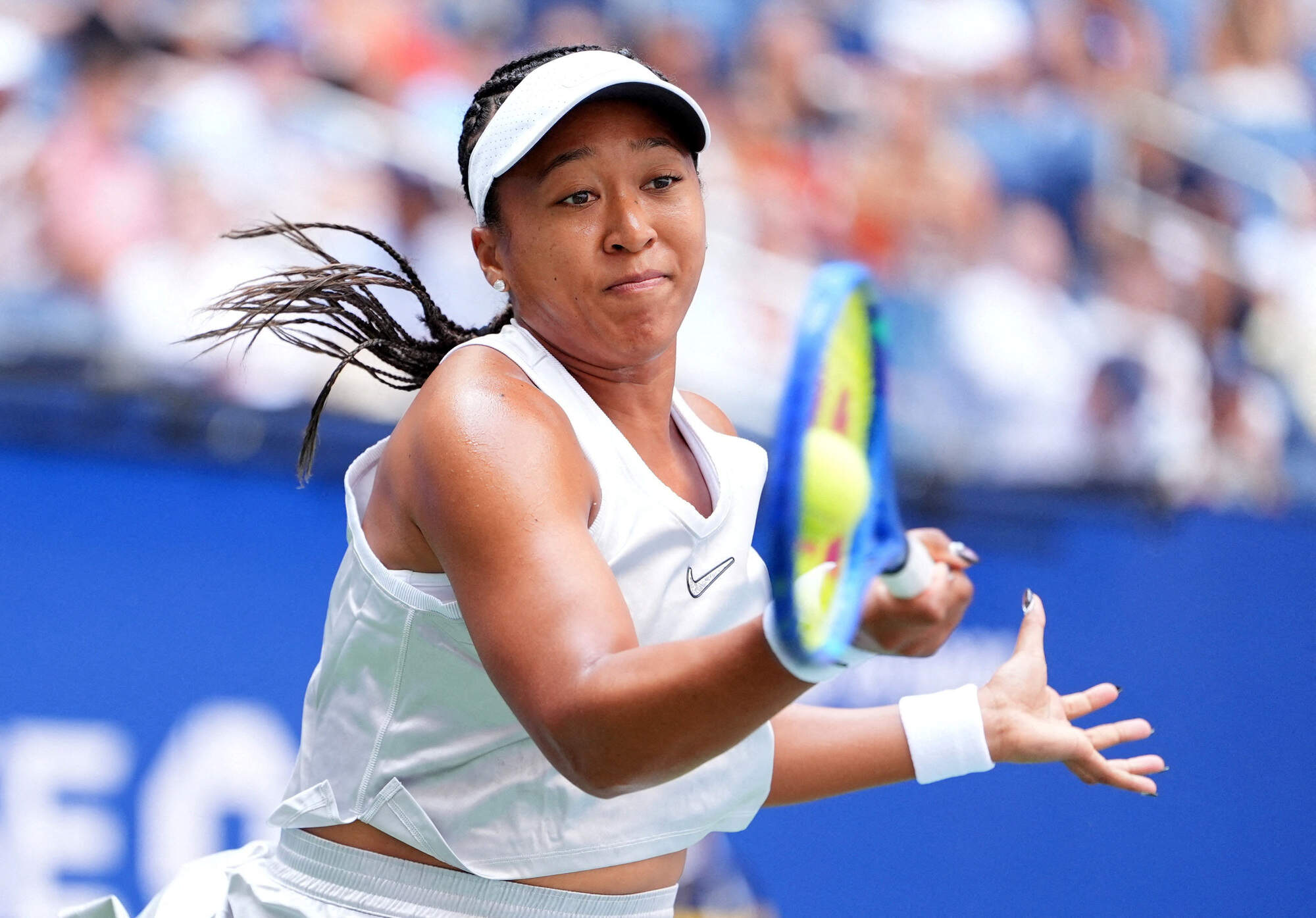 Naomi Osaka credits ‘toilet talk’ after digging deep to advance to third round of US Open