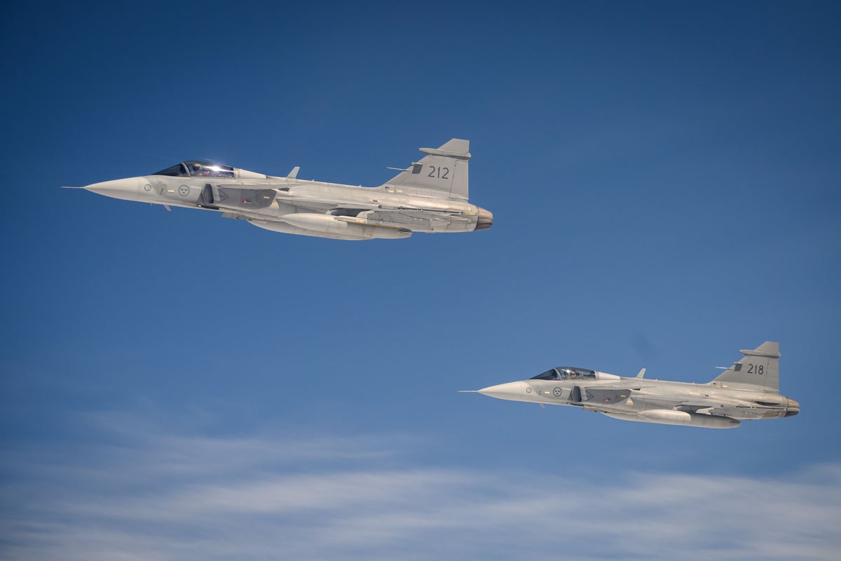 Nato jet scrambled to Lithuania ‘drone sighting’ turns out to be flock of birds