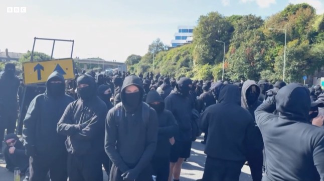 Nigel Farage calls for ban on face coverings in public after protests