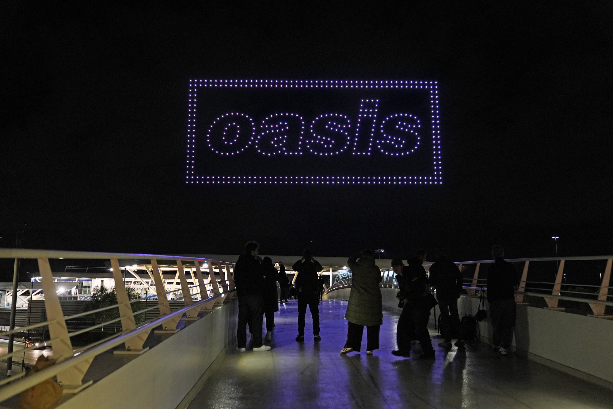 Oasis confirm tour announcement date in drone light show over Manchester