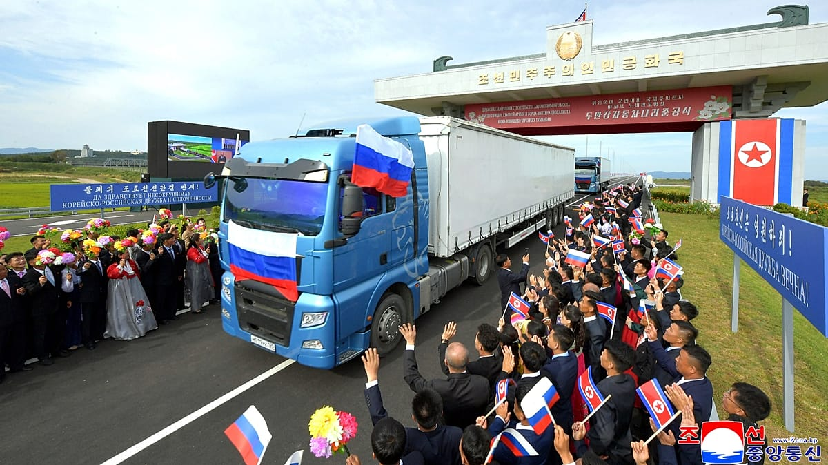 Opening of first road bridge with Russia a sign of tighter ties, North Korea says