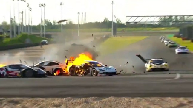 Race driver Ollie Millroy thanks rival for saving his life after fireball crash
