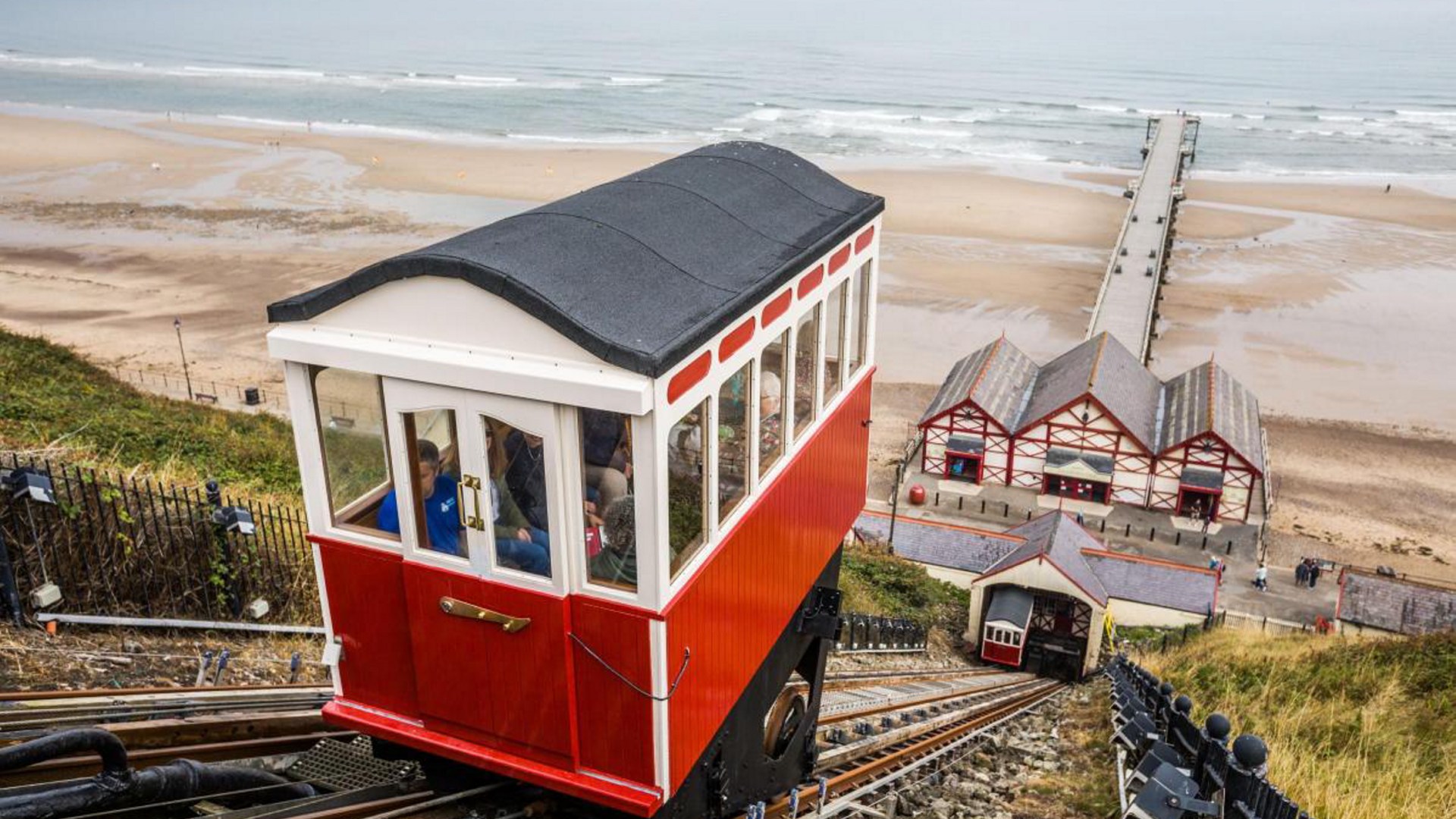 Retro seaside town with no arcades or rides reopens historic funicular after eight-month closure