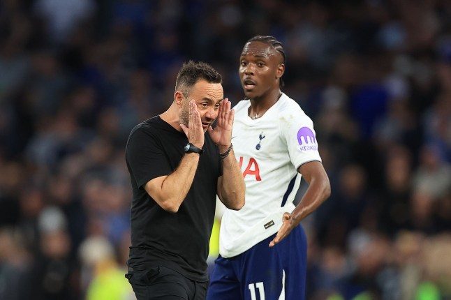 Roberto De Zerbi reveals what he said to Mathys Tel after blasting Tottenham star at full-time